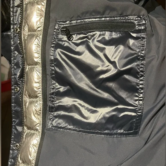 PAJAR DOWN FILL ARCTIC REMOVABLE FAUXFUR TRIM HOOD PUFFER JACKET GRAPHITE/SILVER - Picture 12 of 16